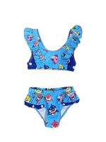 Baby Shark Splash Girls Two-Piece Swimsuit