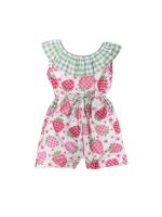 Berry Sweet Girls Strawberry & Gingham Plaid Romper