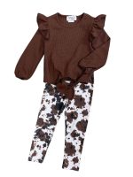 Brown Cow Brown Cow Girls Tie Top Leggings Outfit