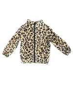 Cheetah Sherpa Zip Up Girls Jacket
