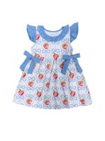 Classroom Cutie Apple & Bows Ruffle Girls Back to School Dress