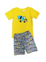 Construction Zone Fun Boys Summer Shorts Outfit