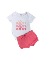 Hoppy Hoppy Hot Pink Bunny Two Piece Baby Easter Bloomer Outfit