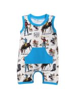 Howdy Partner Boys Cowboy Baby Romper