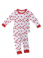 I Heart You Red Trim Girls or Boys Valentine's Day Pajamas