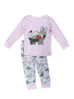 I Love Dinosaurs Pink Girls Long Sleeve Pajamas