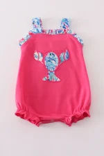 Tropical Lobster Splash applique bubble