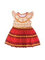 Enchanted Charm Red & Gold Girls Dress