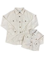 Mom and Me - Cream Button Up Corduroy Shacket
