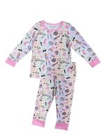 Pastel & Pink Pop Star Girls Long Sleeve Pajamas