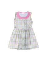 Preppy Pastel Plaid Girls Sleeveless Spring Dress