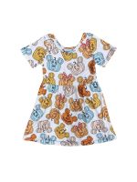 Pumpkin Mouse Girls Short Sleeve Fall Dress
