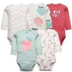 Baby Boy Bodysuits 5 Pieces Newborn Clothes Set Toddler Baby Girl Clothing 100% Cotton Soft Infant New Cartoon Bebe Jumpsuits - Image 9