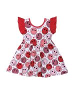 Smile if You Love Me Girls Flutter Short Sleeve Dress