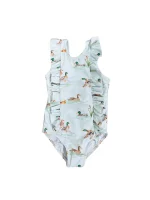 Splash & Quack Girls Duck Print One-Piece Swimsuit