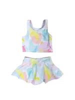 Splash of Pastels Girls Tankini & Swim Skort or Yoga Set