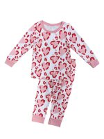 Wild at Heart Girls Long Sleeve Pink & Red Pajamas