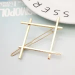 Fashion Woman Hair Accessories Triangle Hair Clip Pin Metal Geometric Alloy Hairband Moon Circle Hairgrip Barrette Girls Holder - Image 6