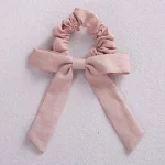 Girls Hair Accessories Big Bows Toddler Ponytail Holder Cotton Linen Children Elastic Scrunchy Fashion Hair Rubber Bands - Image 8