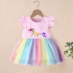 Baby Girl Clothes 1nd 2nd 3nd 4nd Birthday Dress Outfits Girls rainbow Dresses Cartoon Clothes Girls Casual Vestidos - Image 12