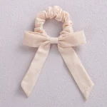 Girls Hair Accessories Big Bows Toddler Ponytail Holder Cotton Linen Children Elastic Scrunchy Fashion Hair Rubber Bands - Image 14