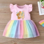 Baby Girl Clothes 1nd 2nd 3nd 4nd Birthday Dress Outfits Girls rainbow Dresses Cartoon Clothes Girls Casual Vestidos - Image 8