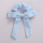 Girls Hair Accessories Big Bows Toddler Ponytail Holder Cotton Linen Children Elastic Scrunchy Fashion Hair Rubber Bands - Image 16
