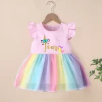 Baby Girl Clothes 1nd 2nd 3nd 4nd Birthday Dress Outfits Girls rainbow Dresses Cartoon Clothes Girls Casual Vestidos - Image 11