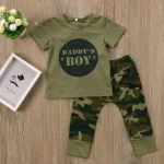 Newborn Baby Boy Clothes Camouflage Print Toddler Girl Clothes T-shirt Harem Pant 2Pcs Boys Set Children Infant Outfit A255 - Image 7