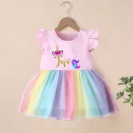 Baby Girl Clothes 1nd 2nd 3nd 4nd Birthday Dress Outfits Girls rainbow Dresses Cartoon Clothes Girls Casual Vestidos - Image 10