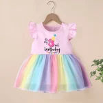 Baby Girl Clothes 1nd 2nd 3nd 4nd Birthday Dress Outfits Girls rainbow Dresses Cartoon Clothes Girls Casual Vestidos - Image 16