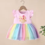Baby Girl Clothes 1nd 2nd 3nd 4nd Birthday Dress Outfits Girls rainbow Dresses Cartoon Clothes Girls Casual Vestidos - Image 20