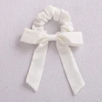 Girls Hair Accessories Big Bows Toddler Ponytail Holder Cotton Linen Children Elastic Scrunchy Fashion Hair Rubber Bands - Image 12