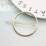 Fashion Woman Hair Accessories Triangle Hair Clip Pin Metal Geometric Alloy Hairband Moon Circle Hairgrip Barrette Girls Holder - Image 12