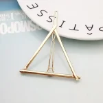 Fashion Woman Hair Accessories Triangle Hair Clip Pin Metal Geometric Alloy Hairband Moon Circle Hairgrip Barrette Girls Holder - Image 3