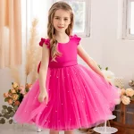 Baby Girls Summer Dresses 2 3 6 8 10Yrs Cute Kids Birthday Princess Dress Children Casual Clothes Sleeveless Girls Layered Dress - Image 9