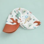 Toddler Infant Baby Kid Boy Swimsuit Dinosaur Pattern Short Sleeve Half Zipper Non-Pilling Rash Guard Swimwear Sunhat Set - Image 3