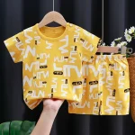 Kids Clothes Set Baby Boy/Girl T-Shirt + Shorts Summer Clothing Cotton Cartoon Casual Boys Tracksuit Children Baby Clothes Set - Image 12