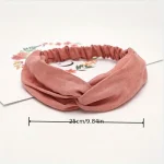 Women's summer headband trendy fashion cute cross knot headscarf elastic headband soft girl's headband hair accessories - Image 3