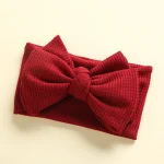 Baby Girl Hair Accessories Baby Headband Newborn Children's Headwear Knit Big Bow Double Layer Kids Hair Band Turban Headdress - Image 19