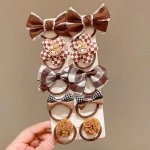 Kids Hair Accessories 10Pcs/Set Baby Girls Cute Hair Band Sweet Bow  Ties Elastic Rubber Princess Flower Headbands for Girls - Image 10