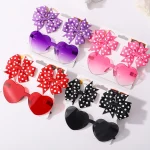 Fashion Baby Hair Glasses Accessories Set Nylon Bows Headband for Newborn Girl Lovely Hairclips Babe Sunglasses Headwear Sets - Image 3