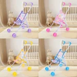 Trendy Interactive Dolls Pram Plastic Pretend Play Toys Doll Handcart Stable Doll Accessories for Boys Girls Babies - Image 3