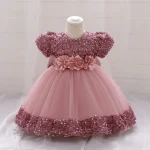 Toddler Girls 1st Birthday Clothes Bow Cute Baby Baptism Gown Kids Wedding Party Elegant Princess Vestidos Christmas Costume - Image 9