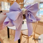 Fashion Girls Women Hair Accessories Headdress Big Bow Ponytail Clips Ribbon Bowknot - Image 9