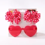 Fashion Baby Hair Glasses Accessories Set Nylon Bows Headband for Newborn Girl Lovely Hairclips Babe Sunglasses Headwear Sets - Image 13