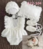 Newborn Photography Props Baby Girl Hat Shoes Lace Romper Bodysuits Outfits Photo Clothing Fotografia Boy Costume Accessories - Image 10