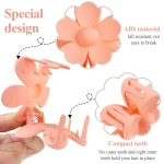 Flower Claw Clip 7 PCS Claw Clips, Hair Clips For Women Non Slip, Claw Clips for Thick Hair Women Girls Gifts, 7 Colors - Image 2