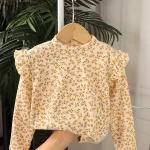 Kids Long Sleeved Undershirt Girls Cute Floral Dots T-shirt 2-10T Children Boys Sweet Tops Bottoming Shirt  t shirt for kids boy - Image 11