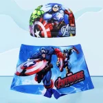 Anime Spiderman Kid Swimwear Pants Cap Set Baby Boy Swimsuit Shorts Cartoon Spiderman kids Swimming Trunks Glasses Gift - Image 16
